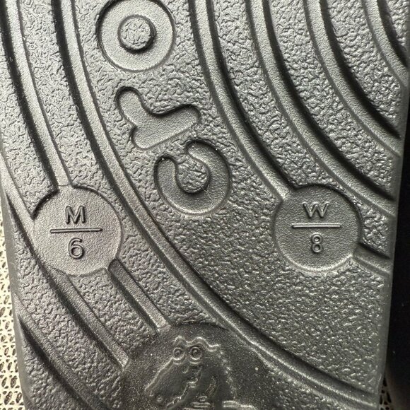 Crocs Slide Sandals Black M6/W8 Lightweight Comfort Footwear - Picture 5 of 6